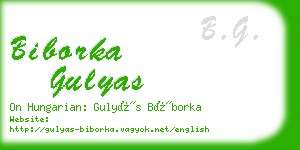 biborka gulyas business card